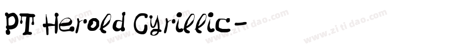 PT Herold Cyrillic字体转换